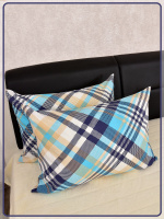 Наволочки на молнии Ив. бязь Лондон вид 4/1 бирюзовый 2 шт.