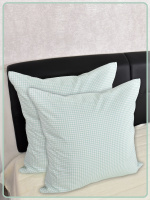 Наволочки на молнии Ив. бязь Клеточка вид 3/2 мятный 2 шт.